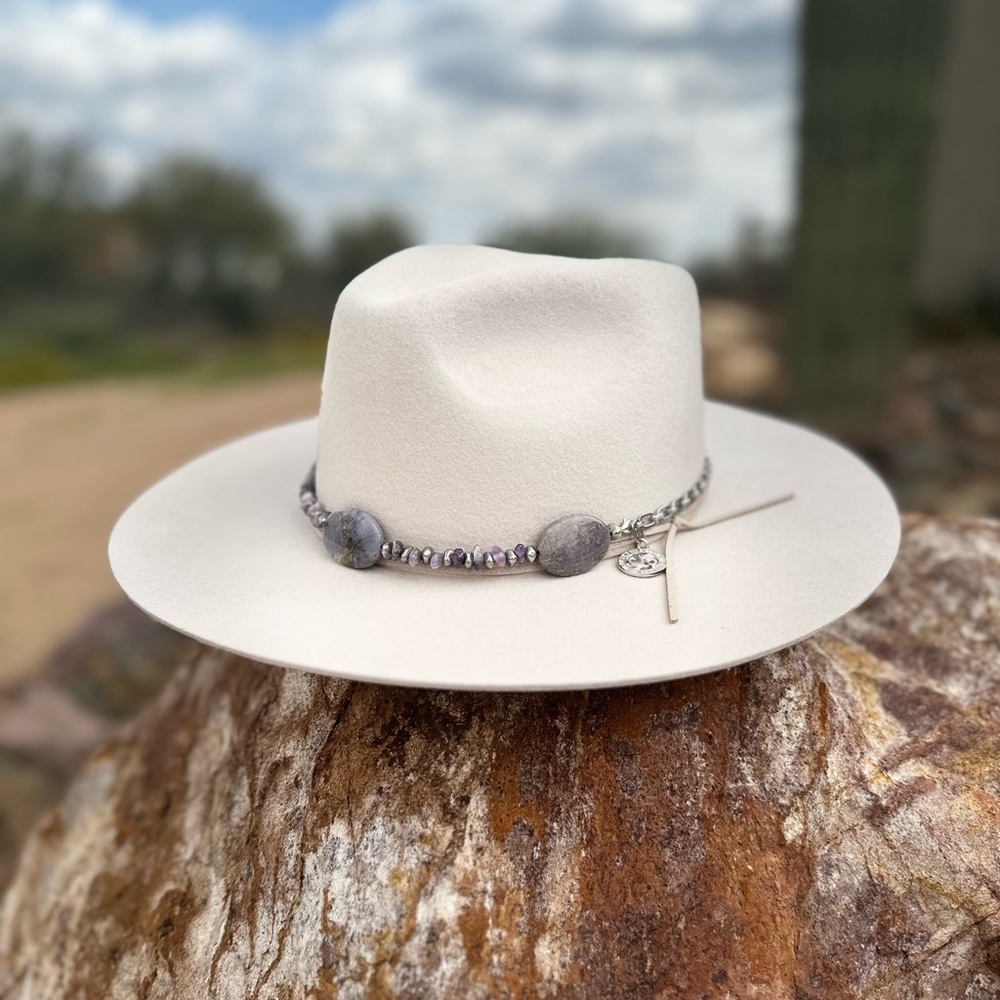 Purple Amethyst Pisces Hat Band - Picture 4 of 5
